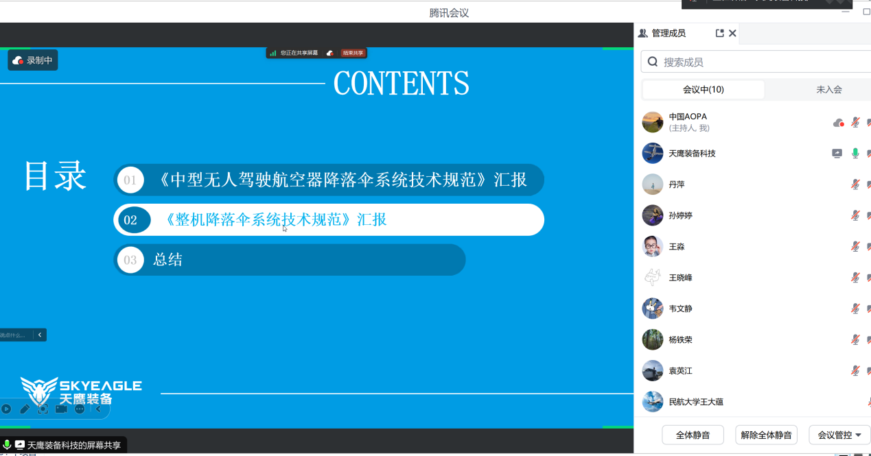 《中型无人驾驶航空器下降伞系统手艺规范》《整机下降伞手艺规范》手艺审查会顺遂召开(图3)